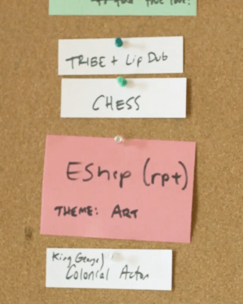 Studio schedule board